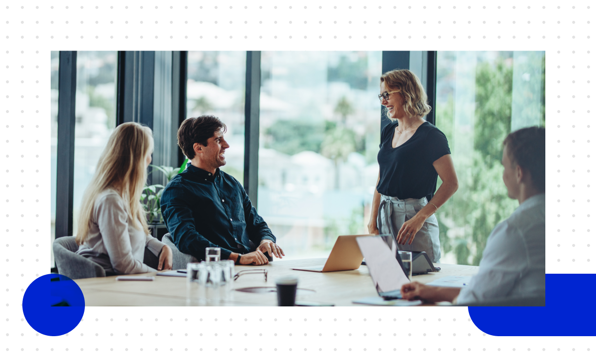 Salesfive Mitarbeiterin im Change-Management-Workshop mit Kunden. 