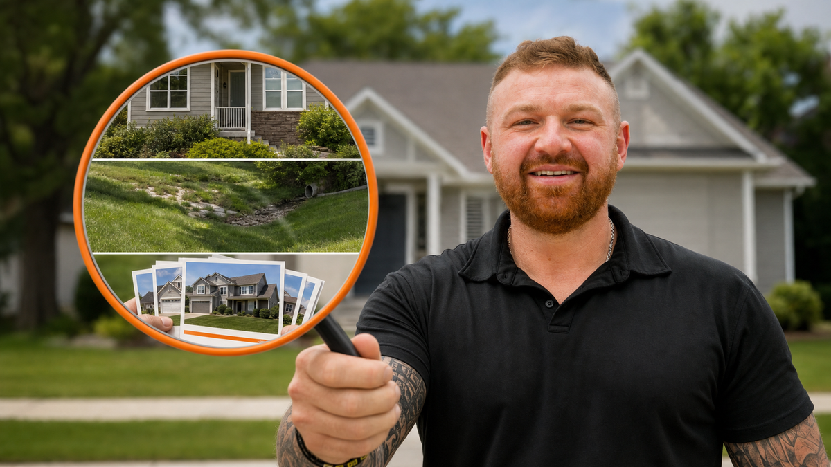 Michael Morris examines a Northland home's condition, lot and comparable-sale evidence through a magnifying glass.