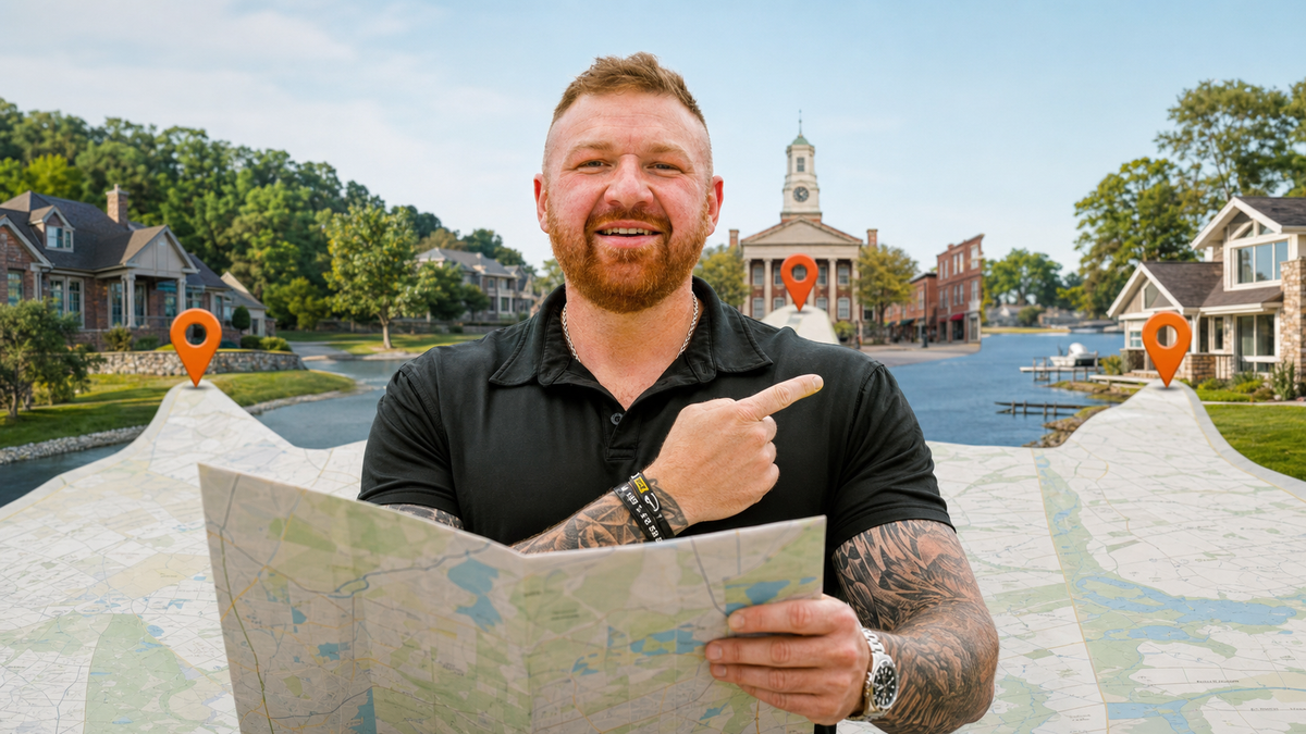 Michael Morris introduces 20 Kansas City Northland communities in an orange-accented neighborhood guide thumbnail.