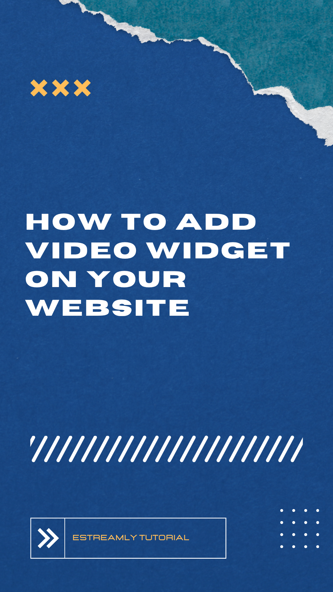 Add the video widget to your website
