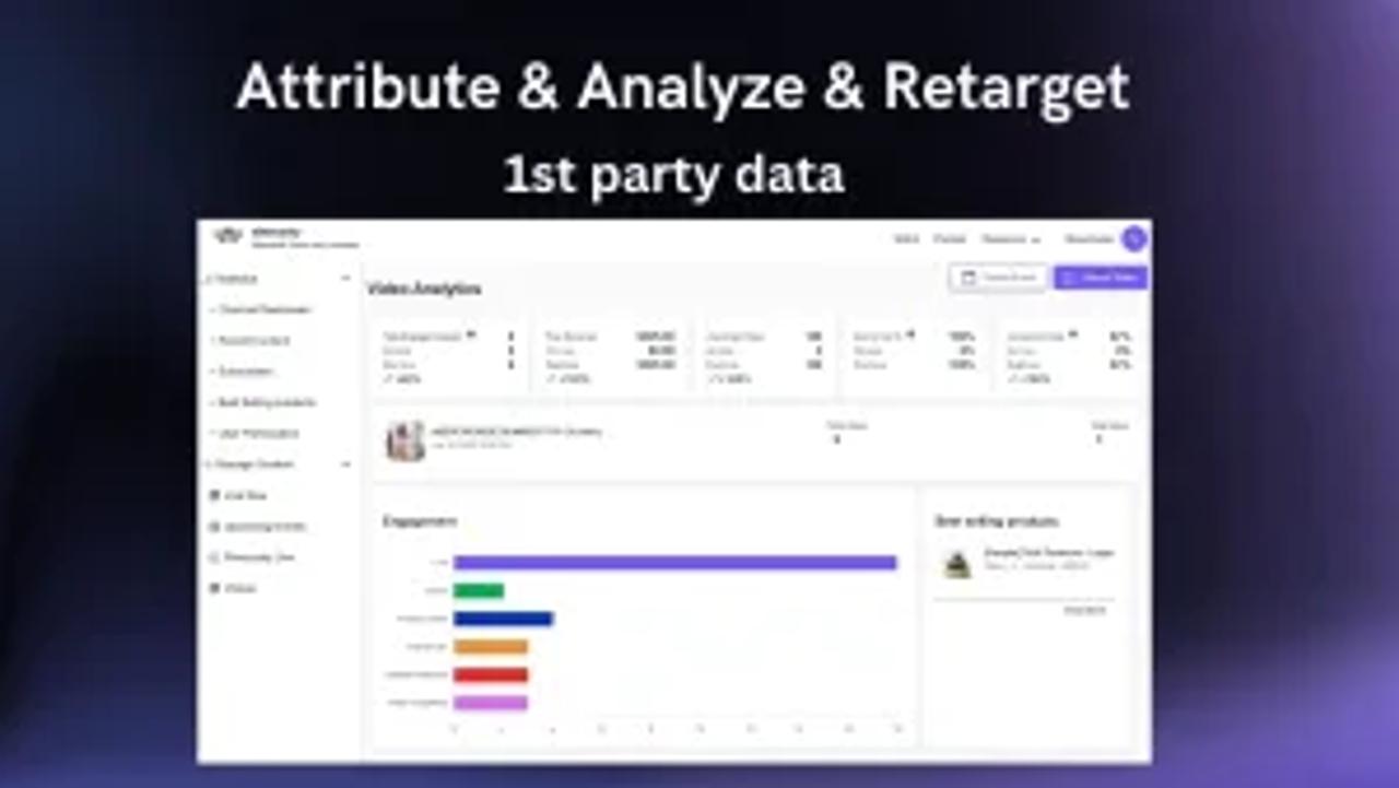 Screenshot of the Attribution and Analytic dashboard for the estreamly app