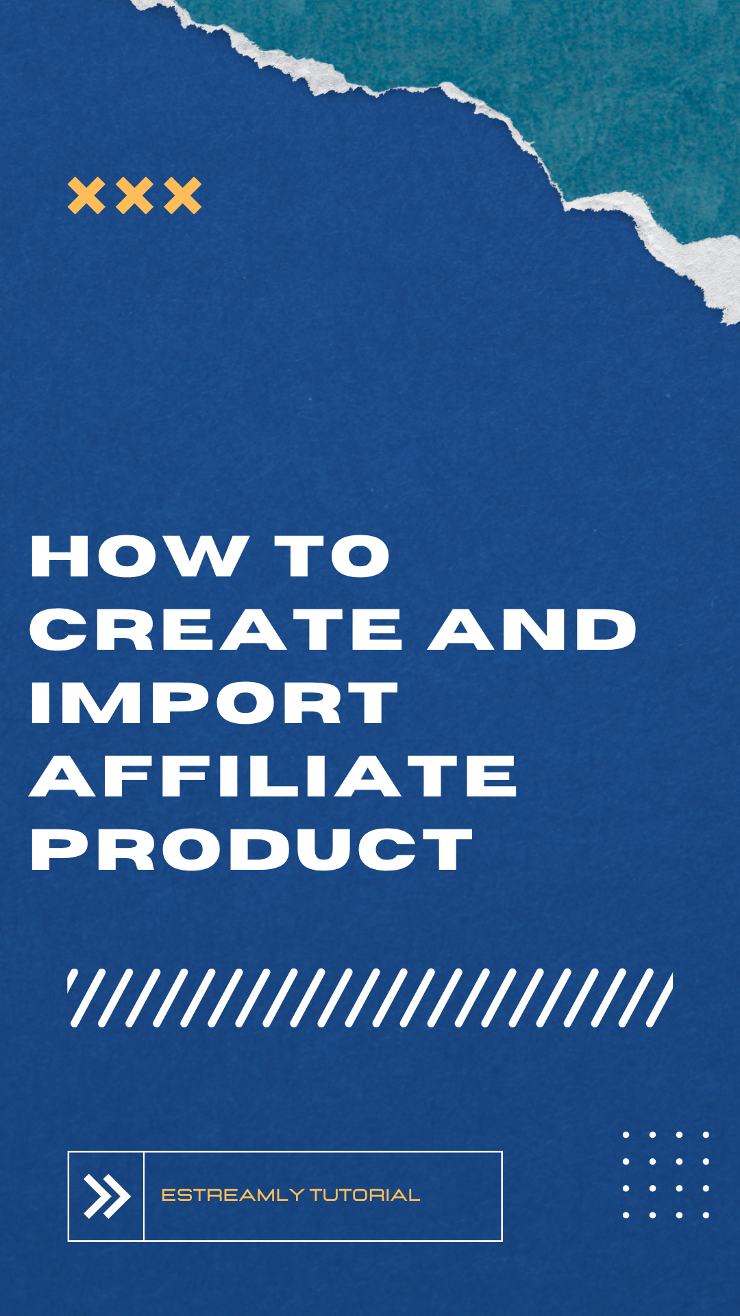Create and import an affiliate product