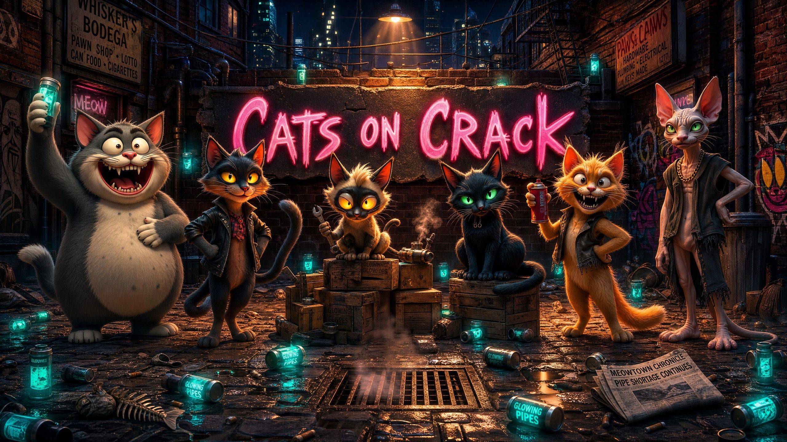 Cats On Crack Landscape