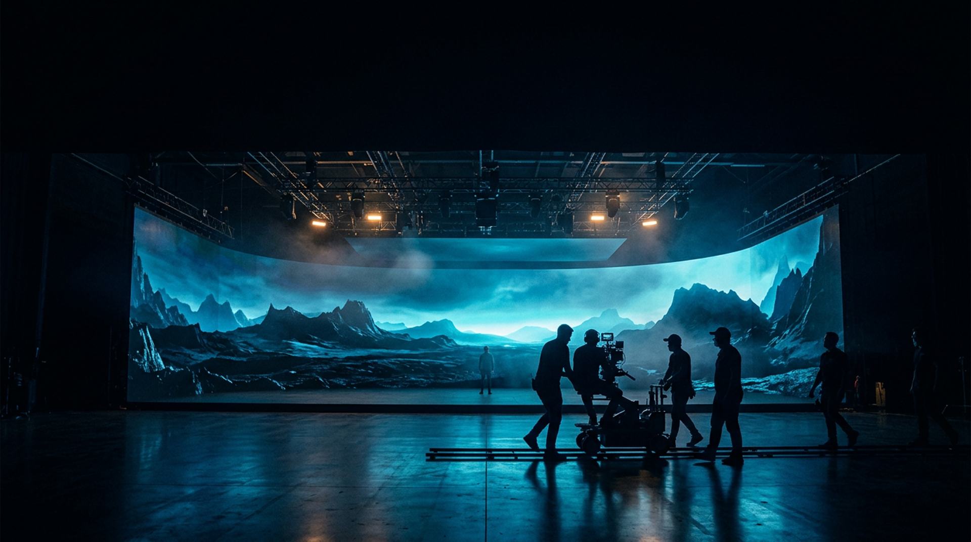 Virtual production LED volume stage