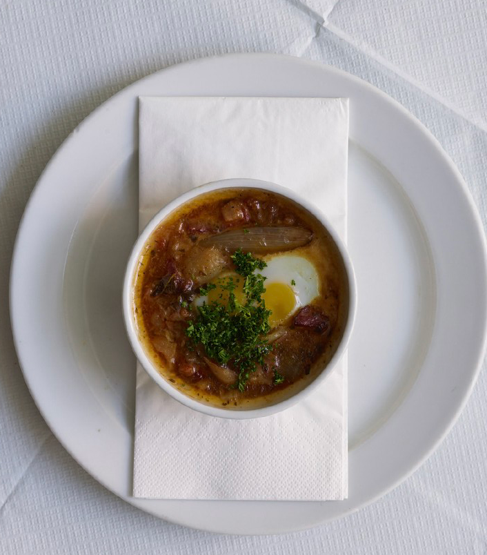 Fergus' Quail Eggs, Trotter and Bacon