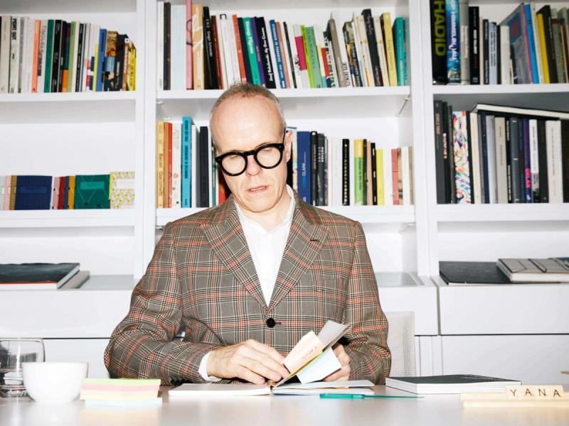 Tastemaker Hans Ulrich Obrist shot for Semaine by Dusan Szokolovics