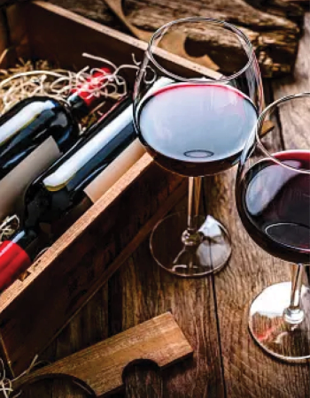 Inside a bottle of wine