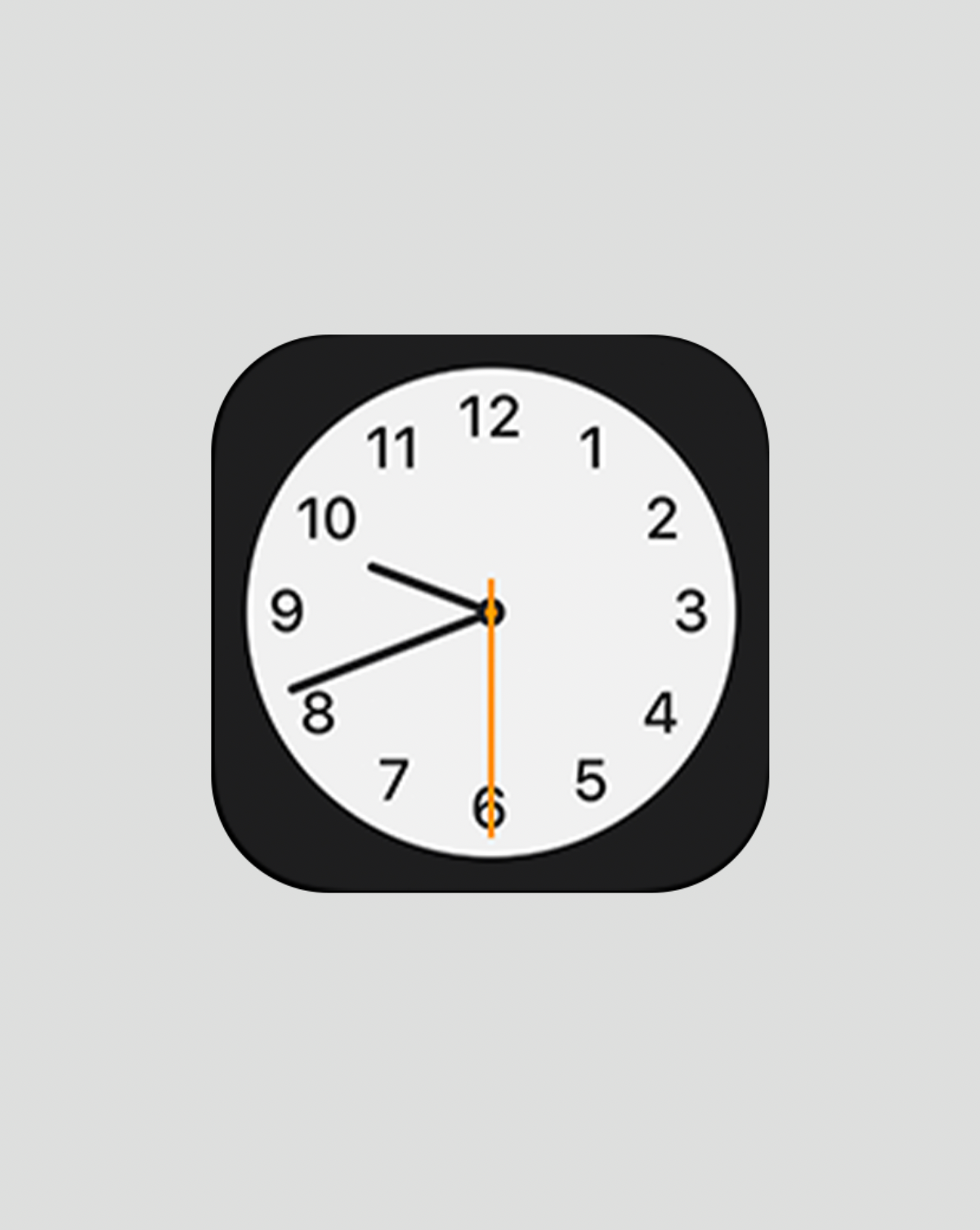 Clock icon showing 8:30.