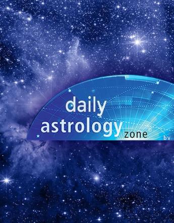 Logo for "daily astrology zone by Susan Miller" over a starry night sky.