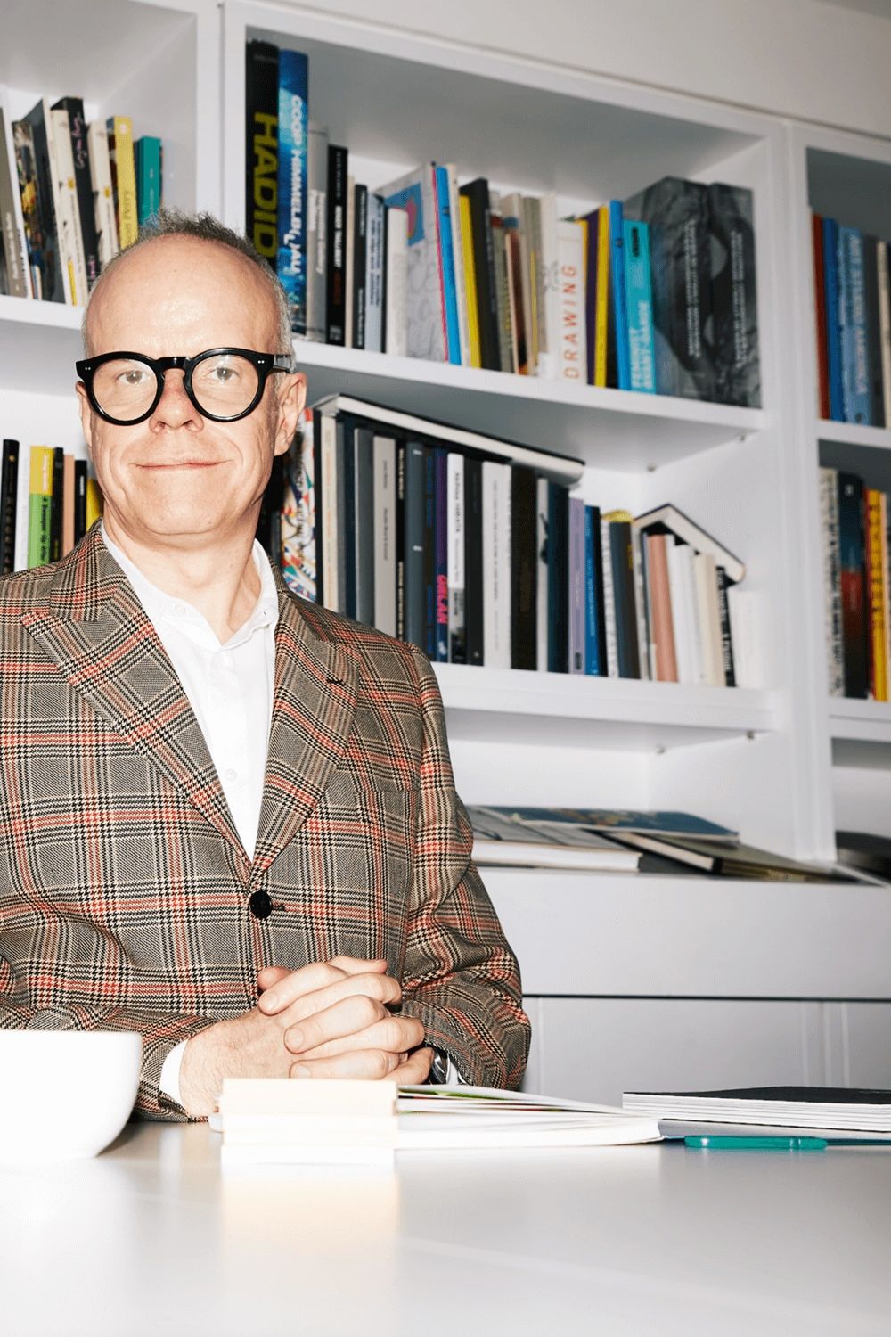Tastemaker Hans Ulrich Obrist shot for Semaine by Dusan Szokolovics