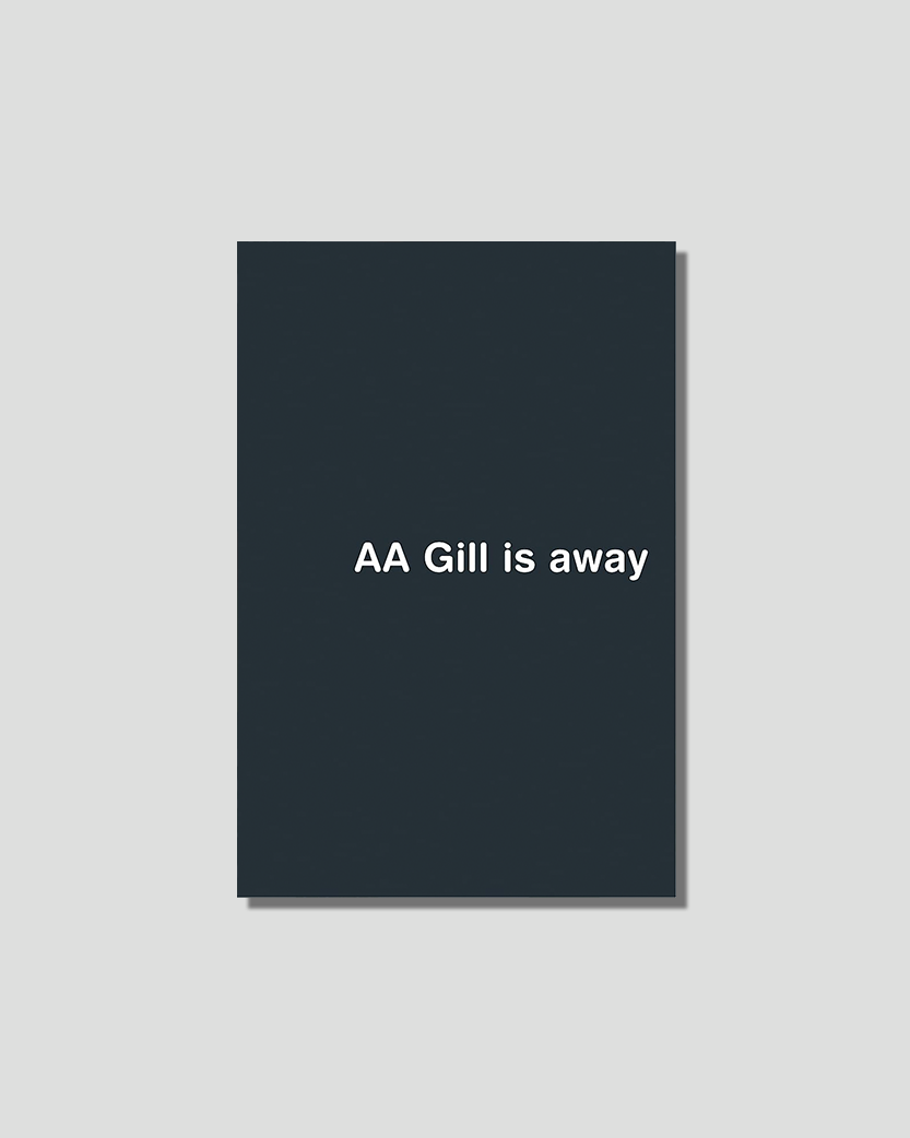 Dark book cover with "AA Gill is away" in white text.