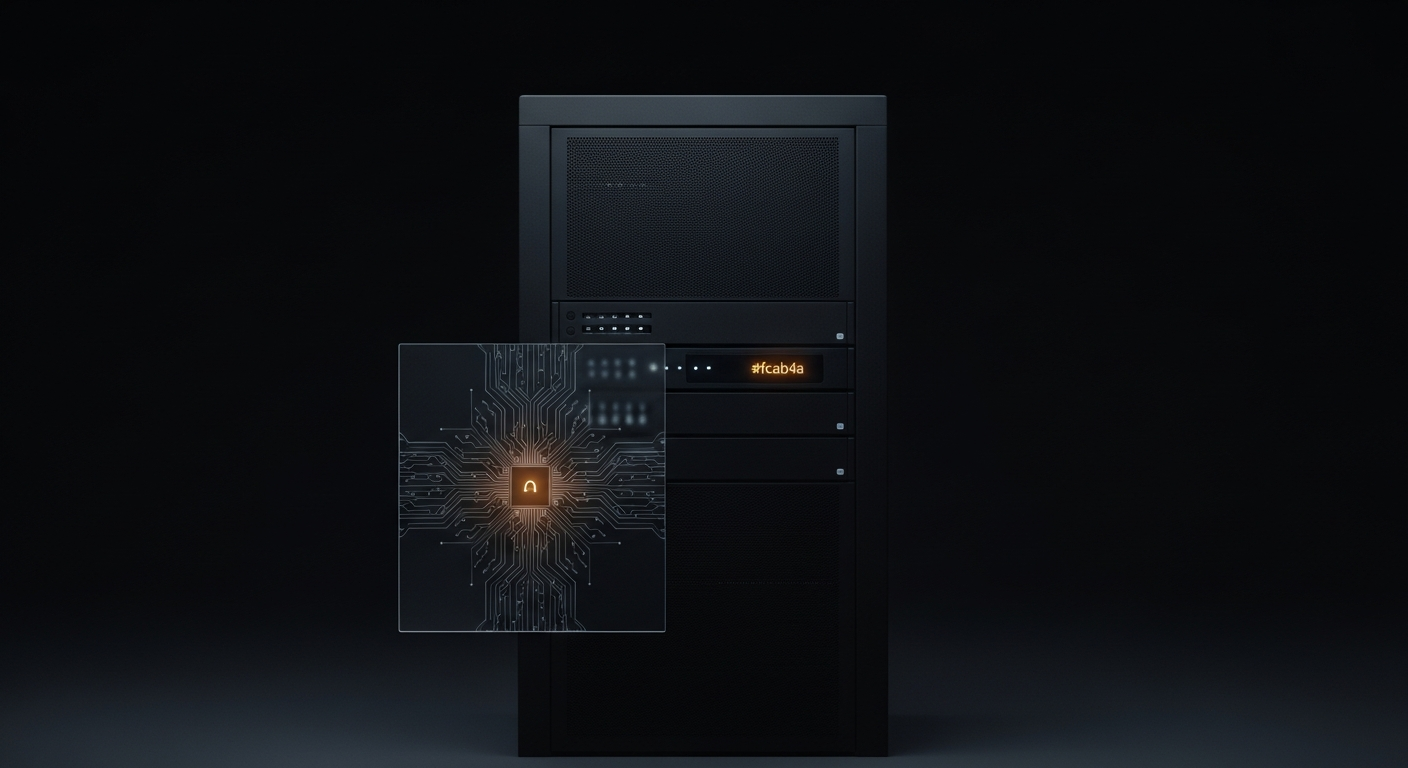 Dark editorial scene of a digital circuit with a glowing amber gate blocking a destructive action path, representing ai agent guardrails