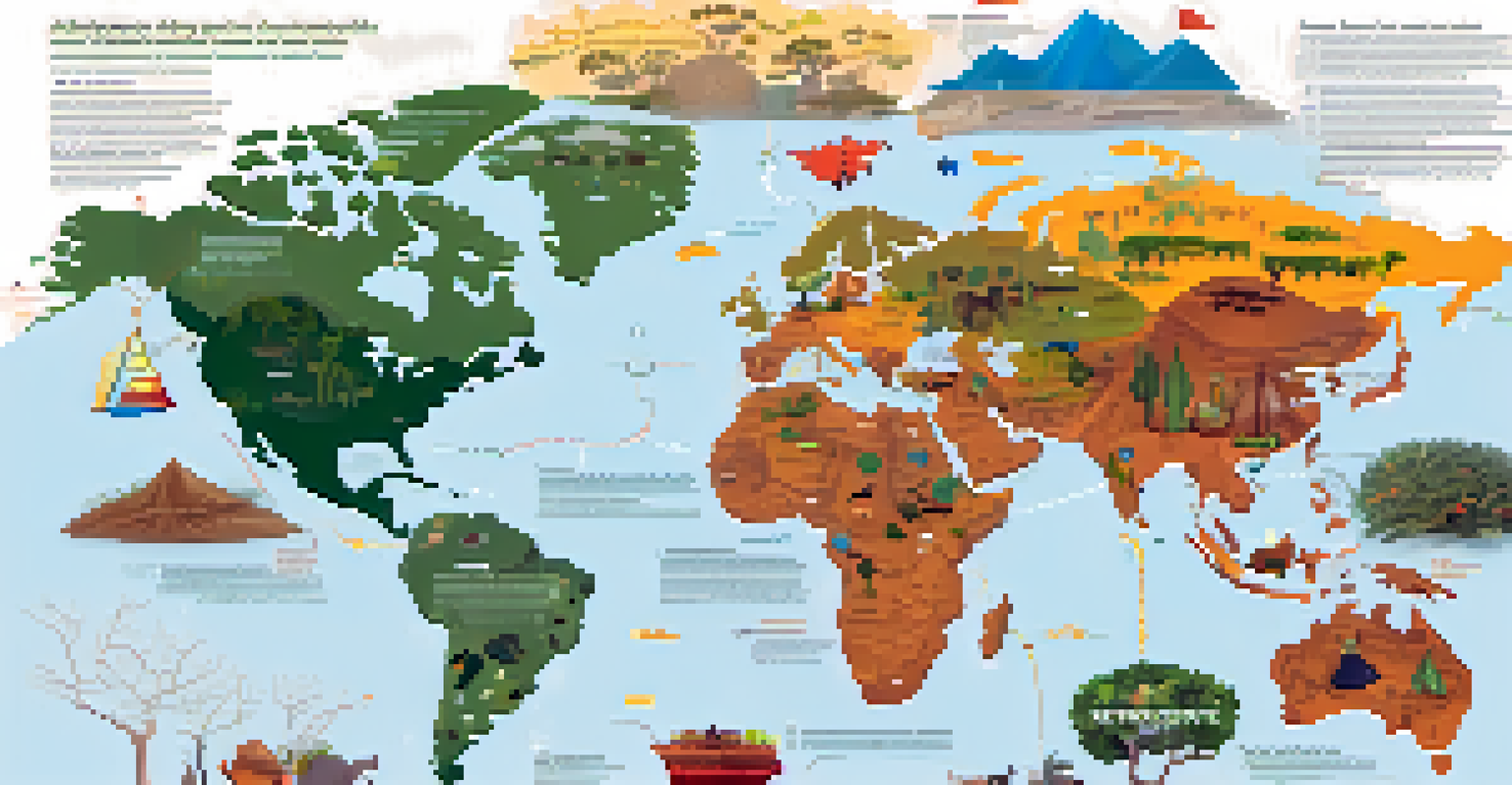 An infographic illustrating the connection between indigenous communities and their plant resources, featuring a world map with plant icons and cultural practices.