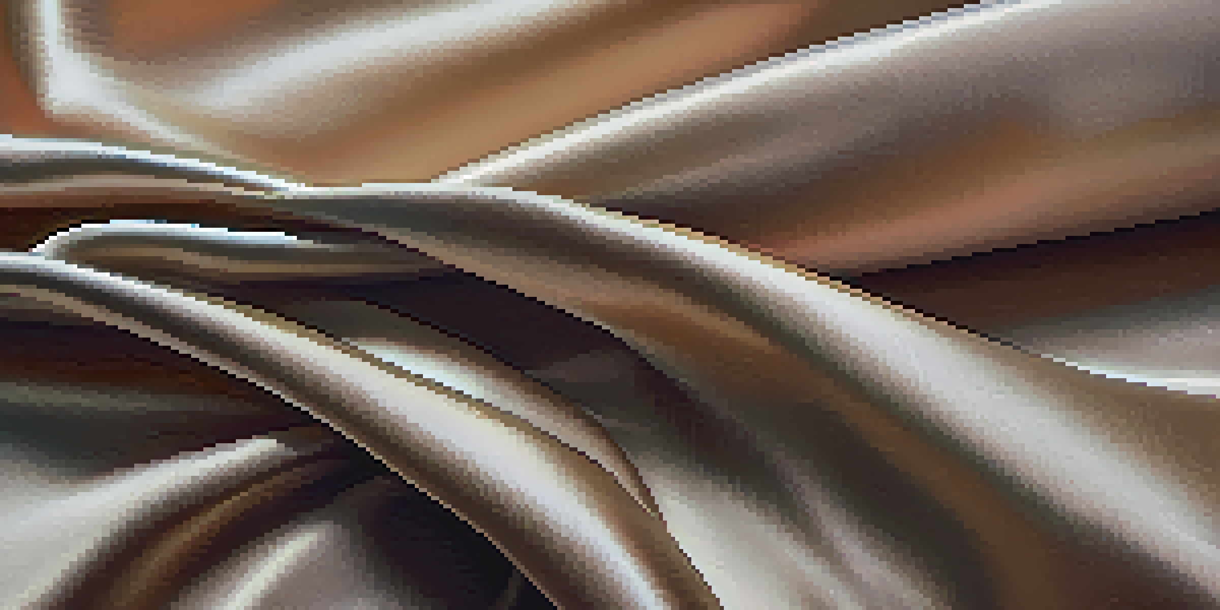 A close-up of soft Tencel fabric draped over a wooden surface, showcasing its silky texture and vibrant colors.