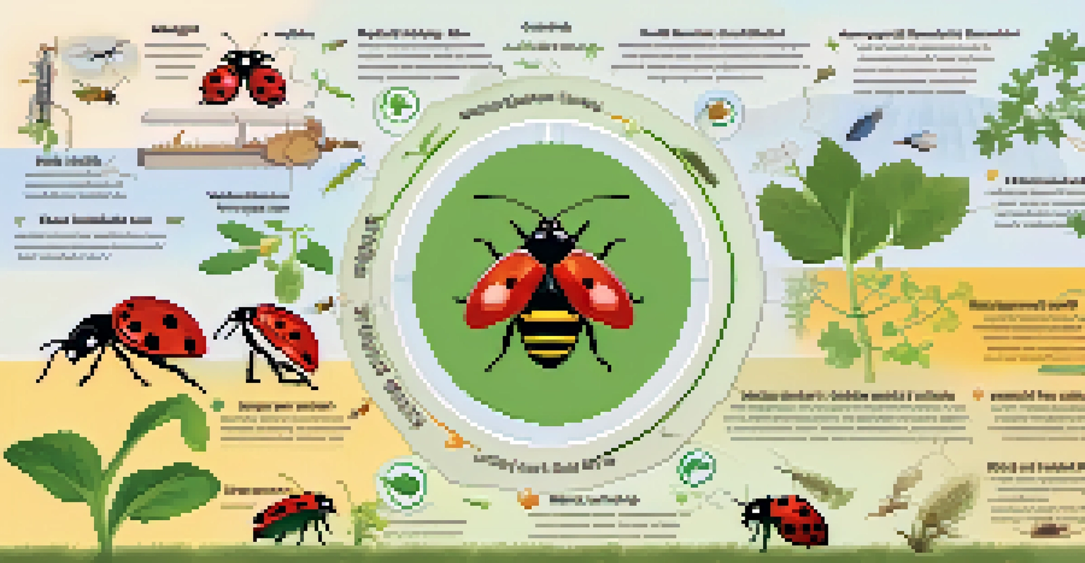 An infographic illustrating the components of Integrated Pest Management with relevant icons.