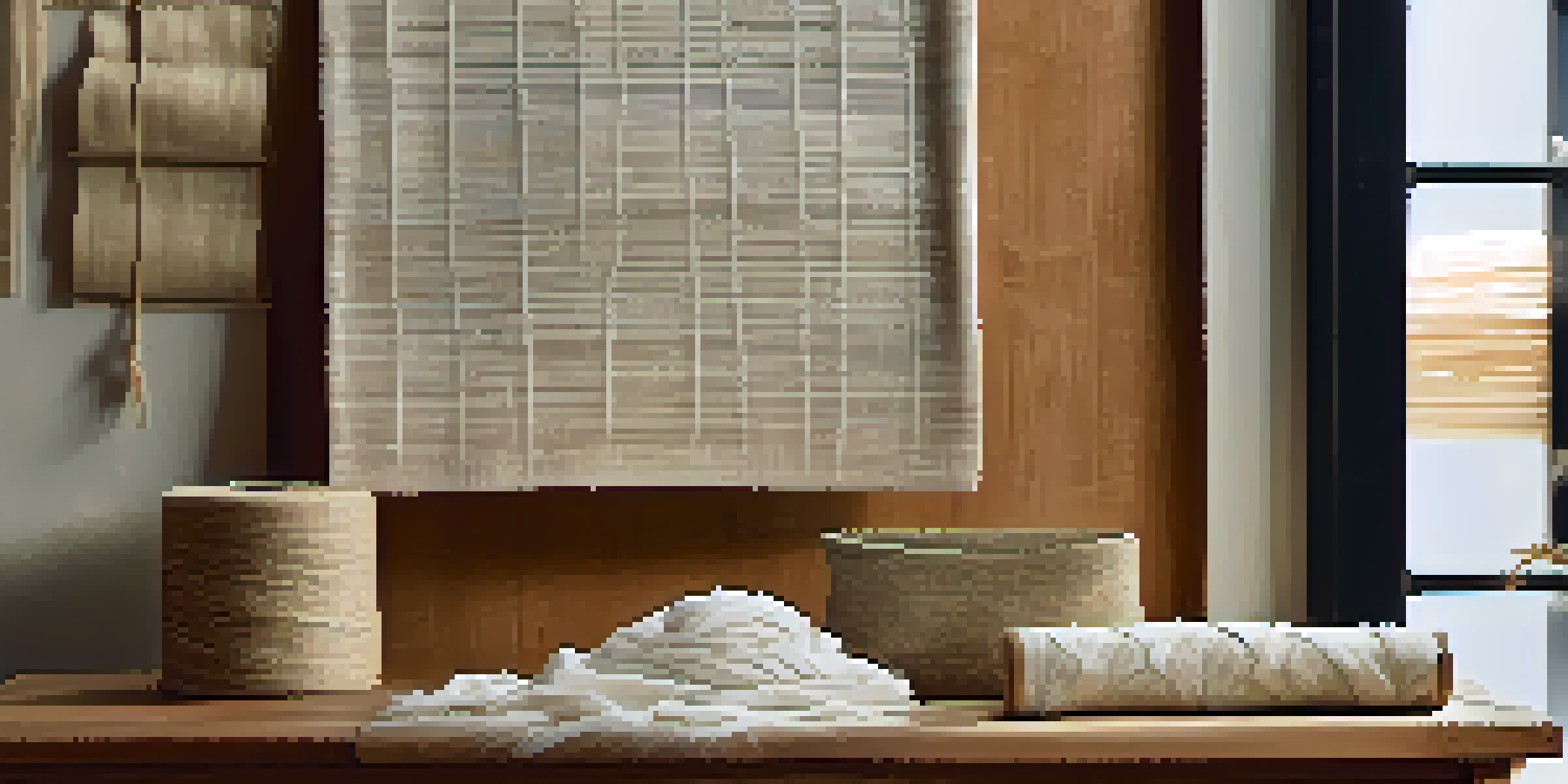 A variety of sustainable plant fiber textiles, including cotton, hemp, and bamboo, displayed on a wooden table with soft natural light highlighting their textures.