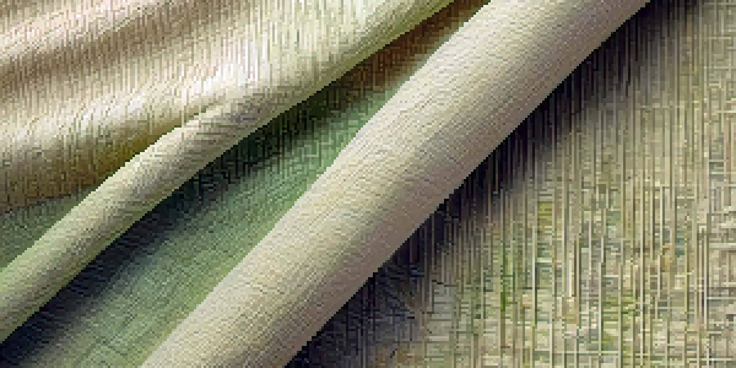 A close-up view of eco-friendly clothing and accessories made from plant fibers, showcasing various textures and colors.