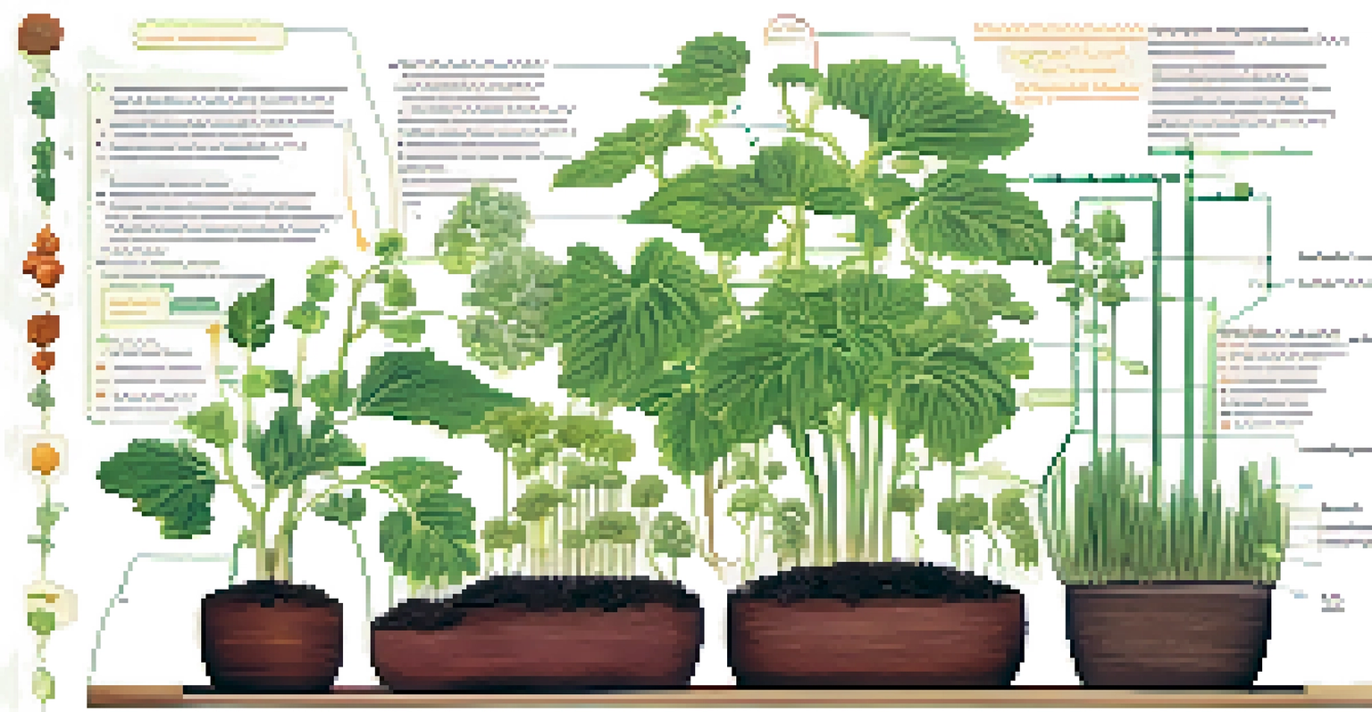 An artistic diagram showing the effects of plant hormones on growth, with plants illustrated growing upward.