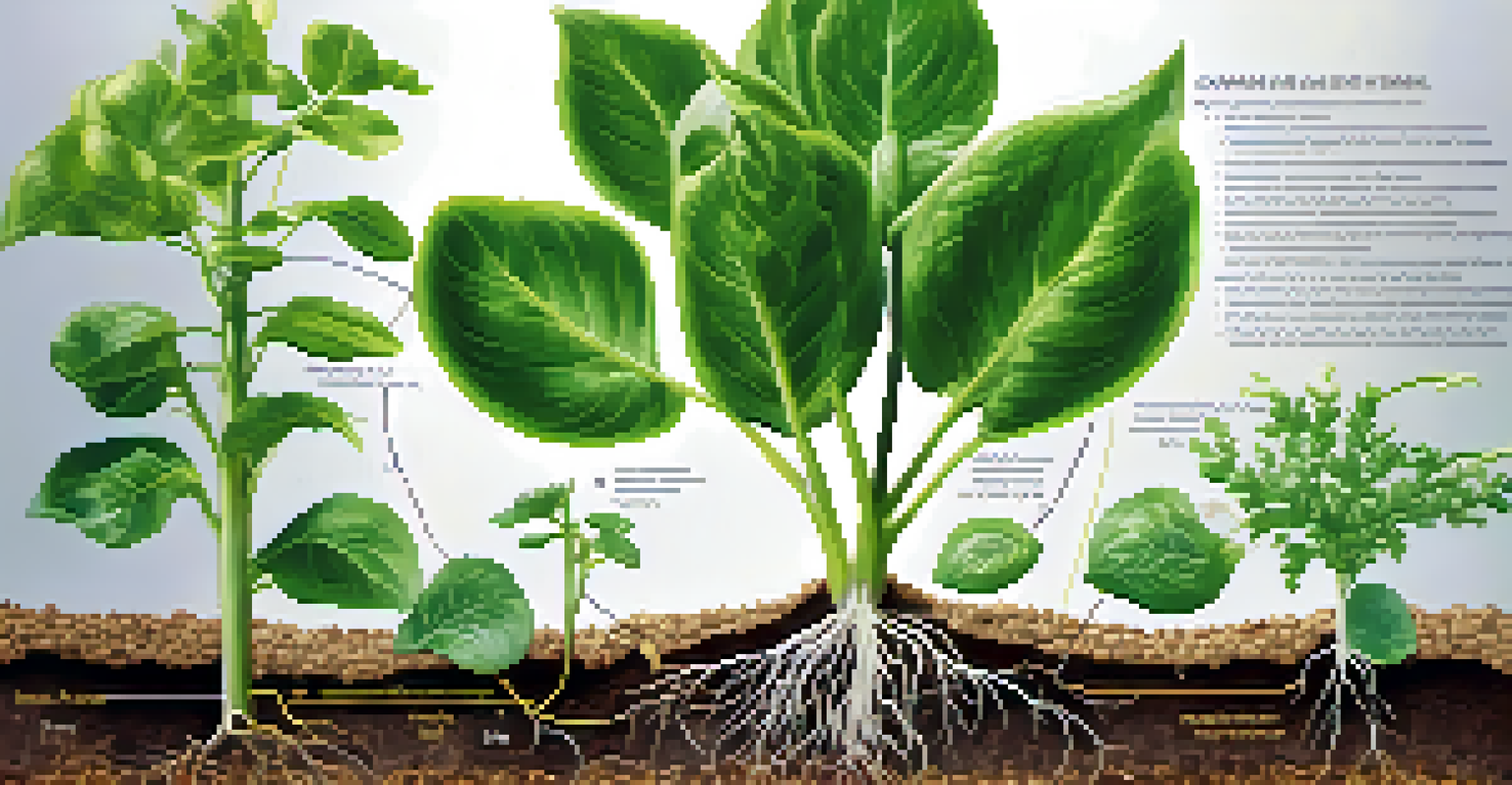 An educational illustration of a plant showing the role of zinc in growth, with arrows indicating zinc flow.