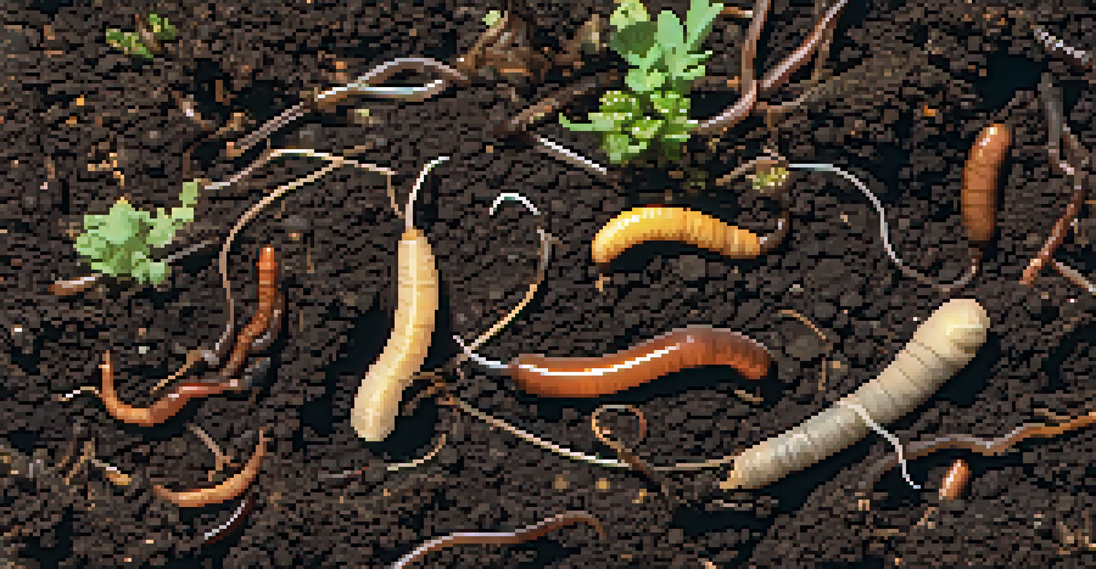 Close-up of healthy, rich soil with organic matter and microorganisms.