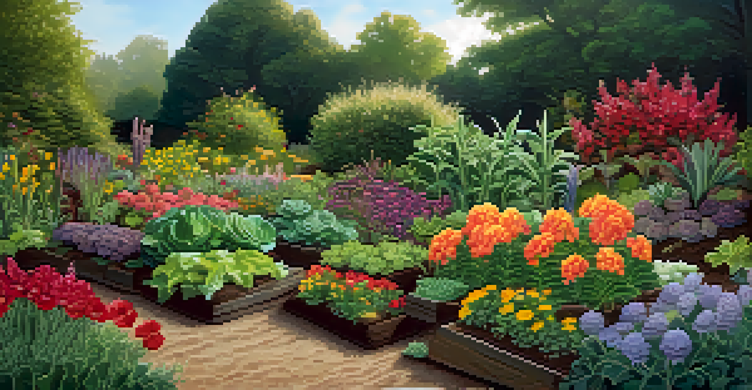 Garden scene with colorful plants thriving in rich loamy soil, with a sign indicating 'Loamy Soil'.