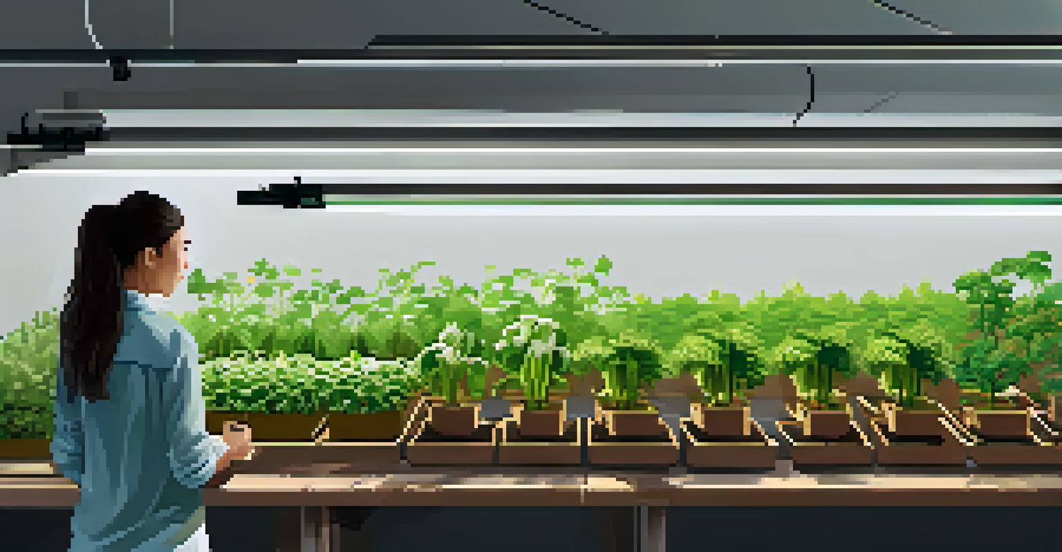A split-screen image comparing hydroponics and traditional soil gardening, showing organized plants on one side and a colorful garden on the other.