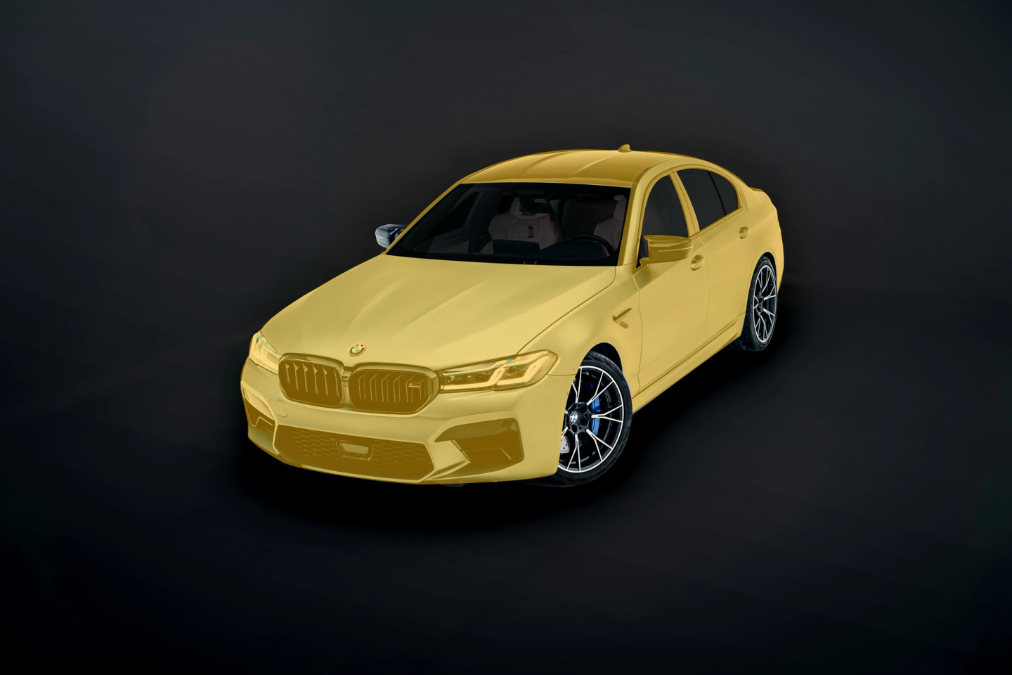 Zdjęcie samochodu z całością podświetloną