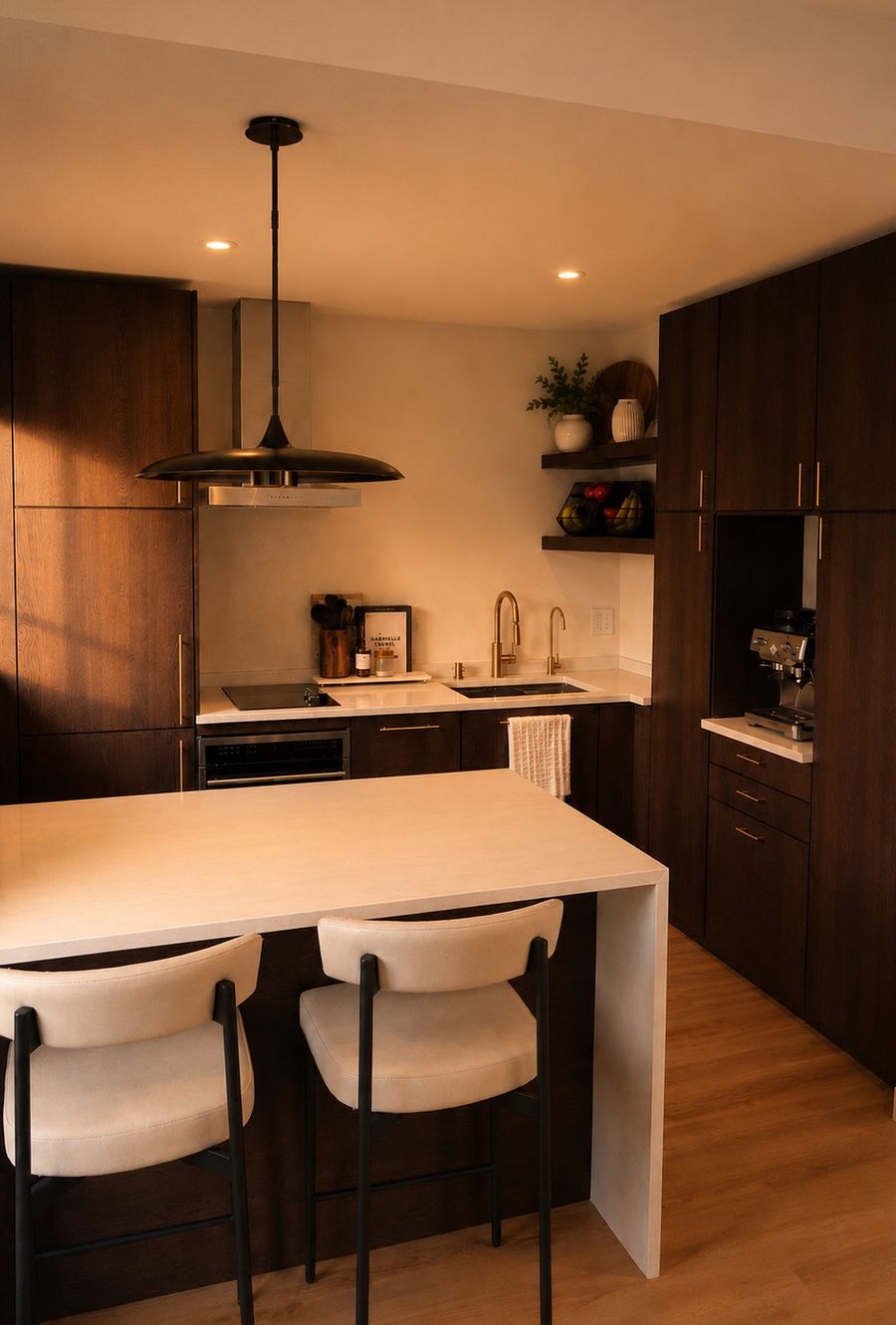 Interior kitchen of the ADU