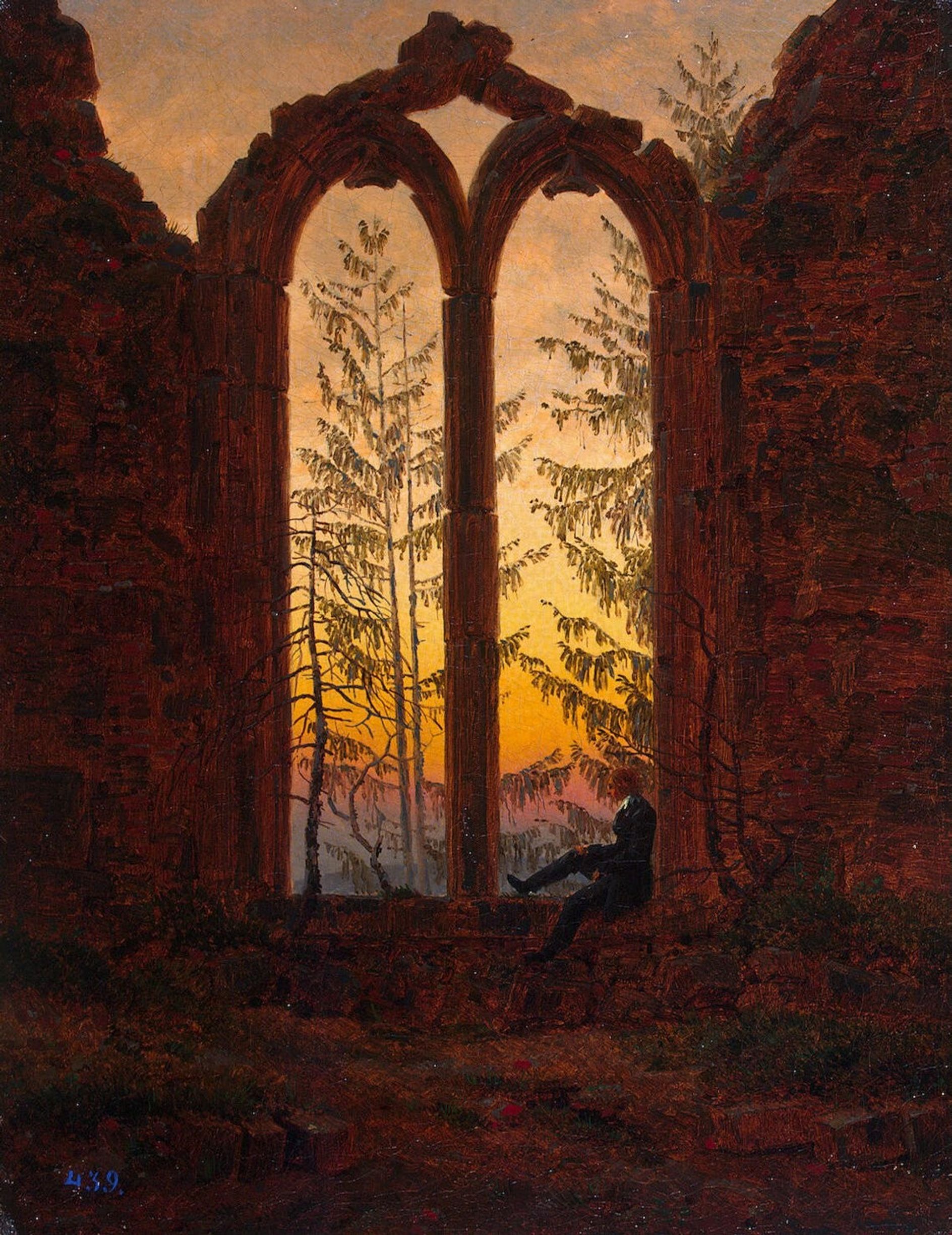 Caspar David Friedrich, As Ruínas do Mosteiro de Oybin (1835)