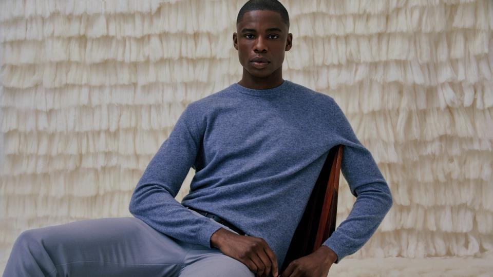 Casaco feito com puro cashmere