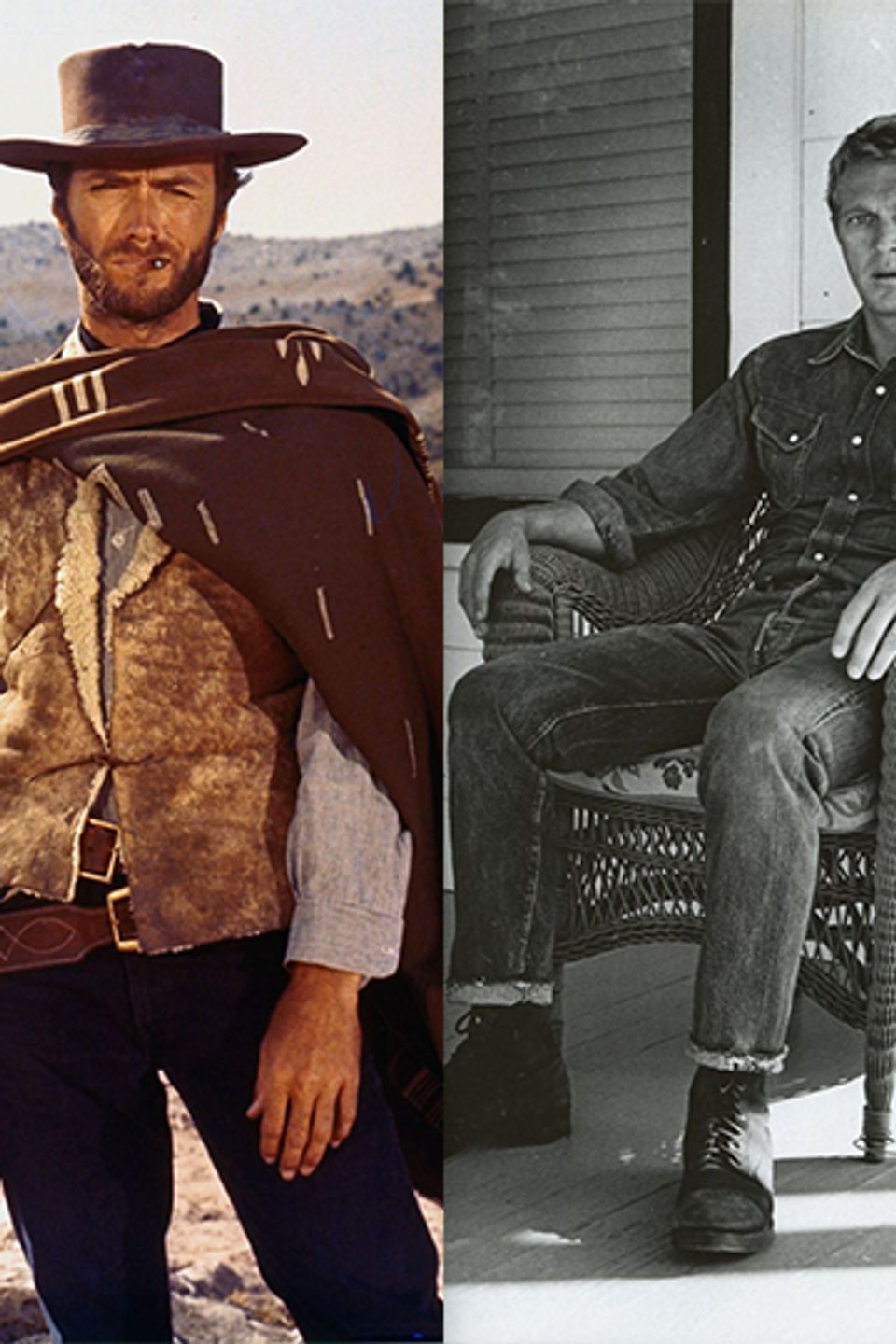 James Dean, Steve McQueen, Mick Jagger e Clint Eastwood, os ícones do jeans