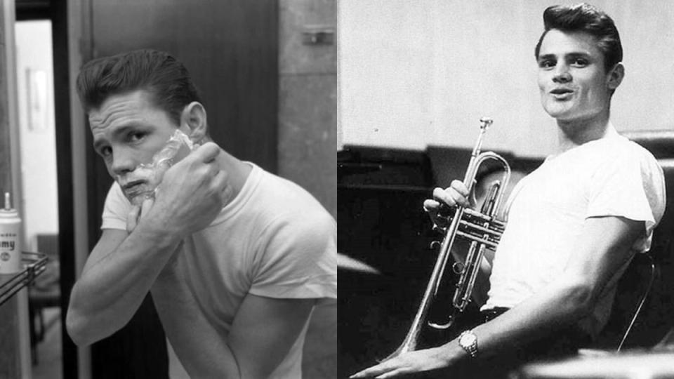 Chet Baker usando camisetas brancas