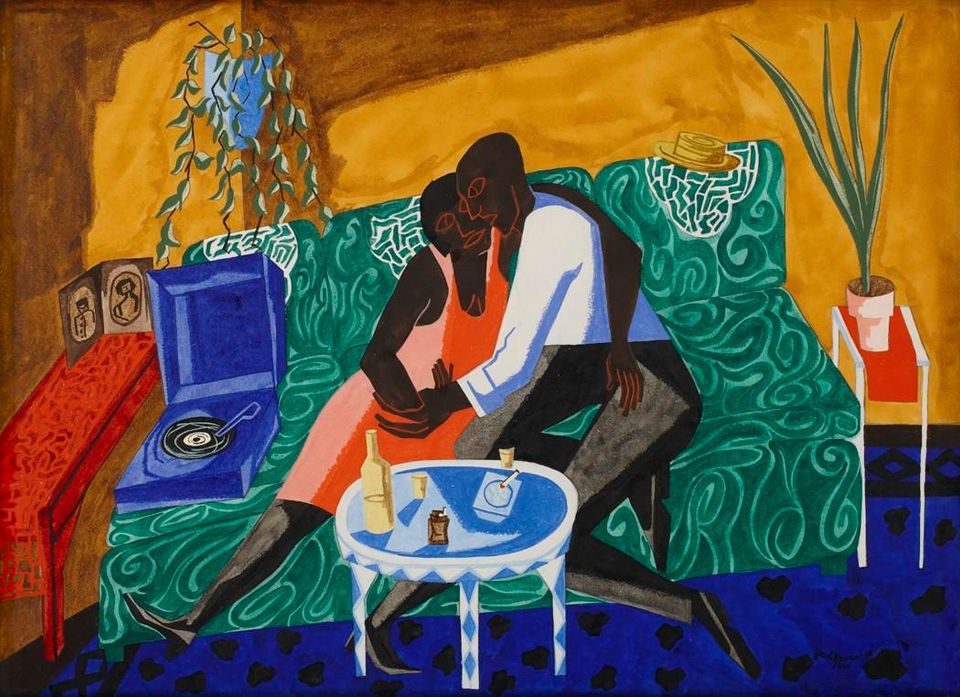 Jacob Lawrence, The Lovers (1946)