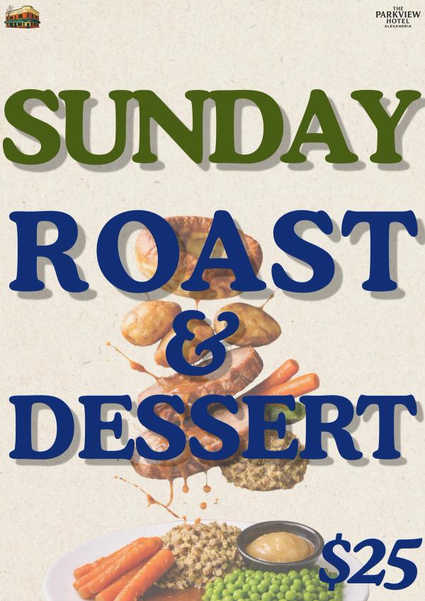 Sunday Roast at Parkview Hotel on Sunday