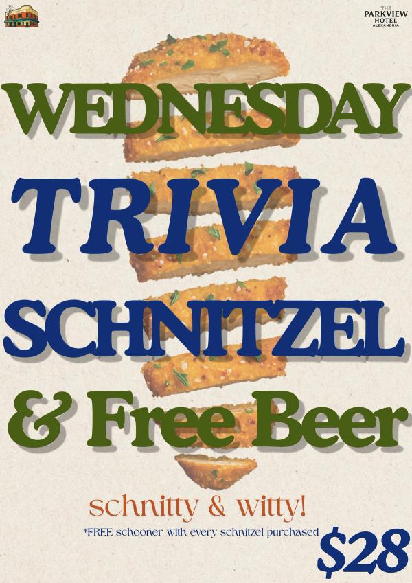 Trivia Night at Parkview Hotel on Wednesday