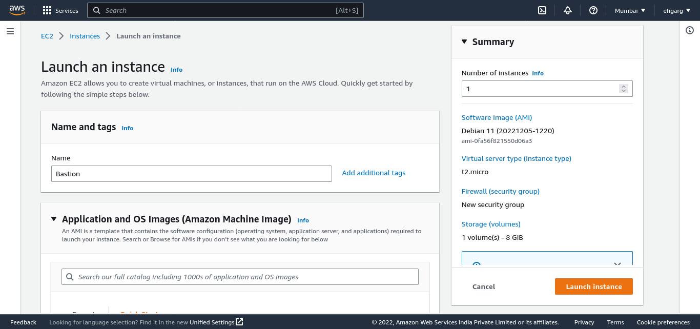 Launch an Instance