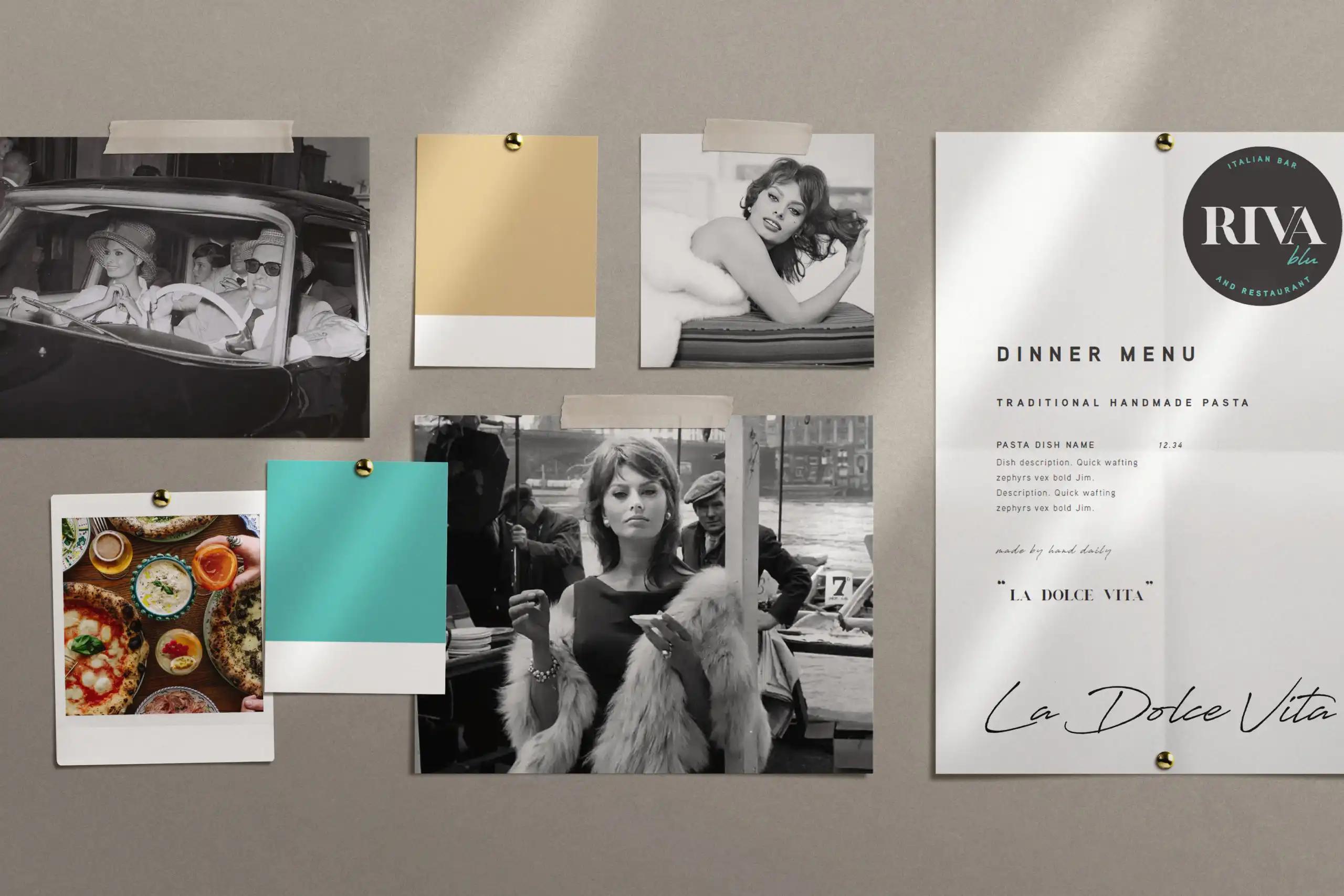 Riva Blu branding mood board