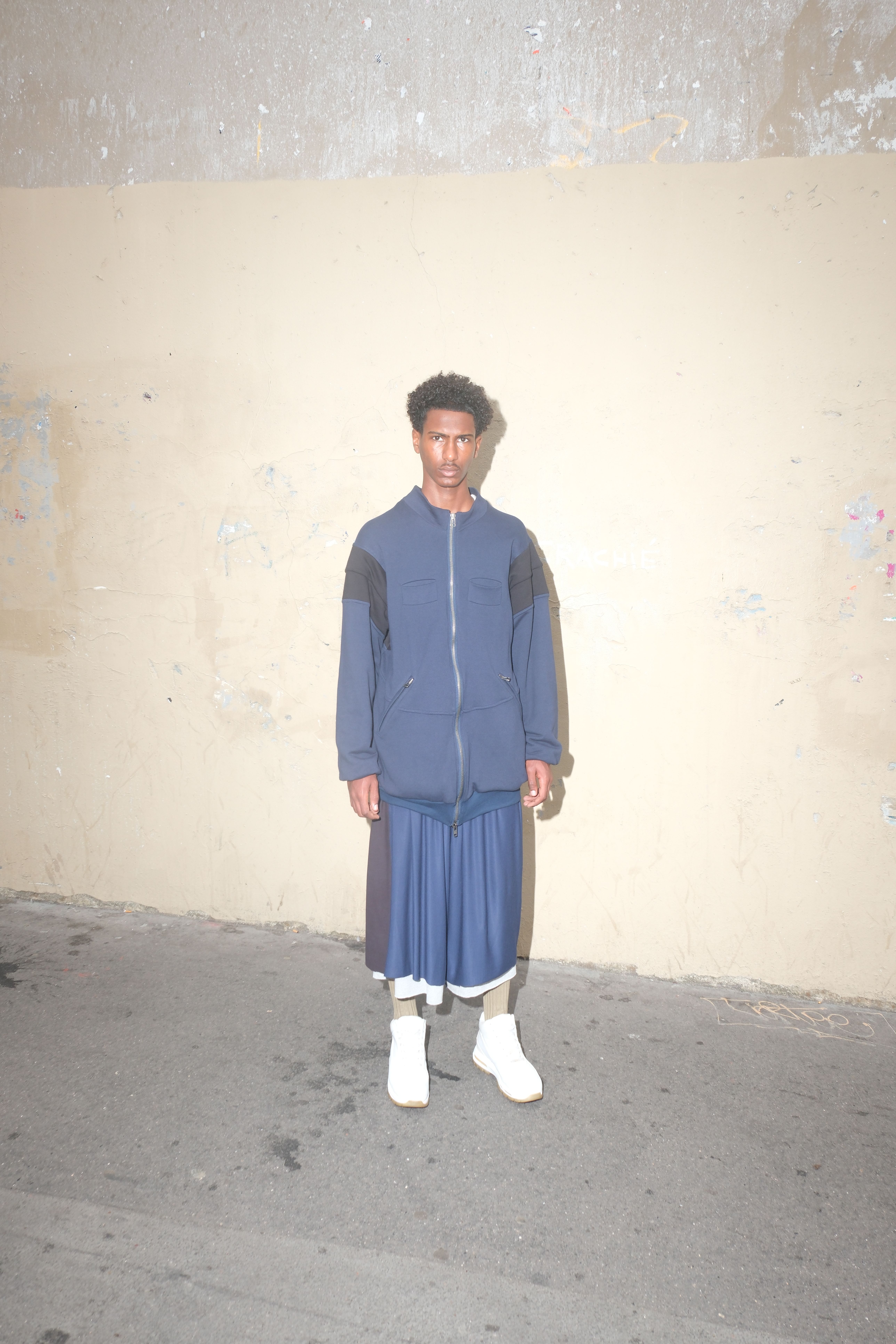 TRACK JACKET AND KNIT GYM SHORTS