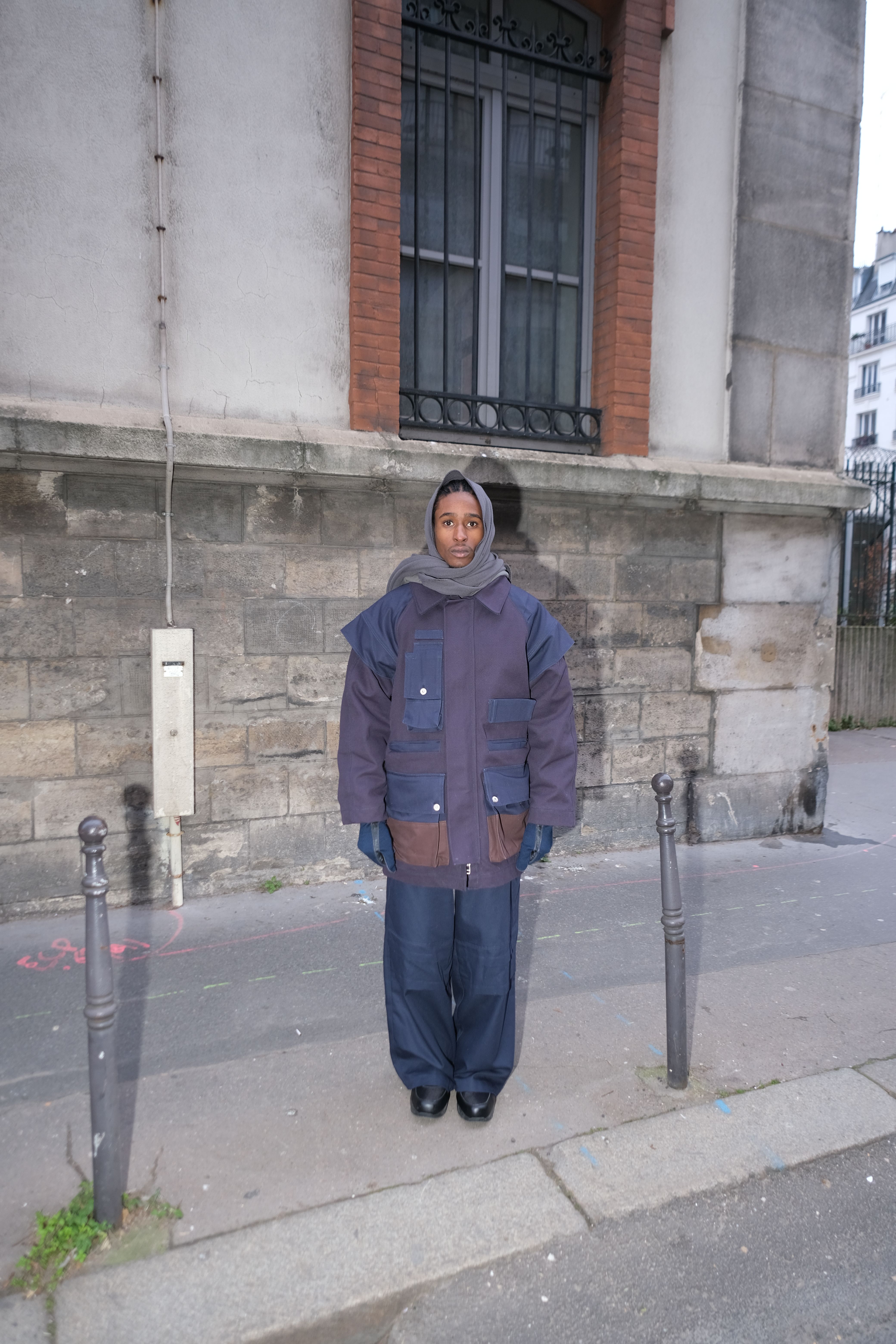 THERMAL SCARF, CHORD PARKA & LEG CARGO UNIFORM TROUSERS