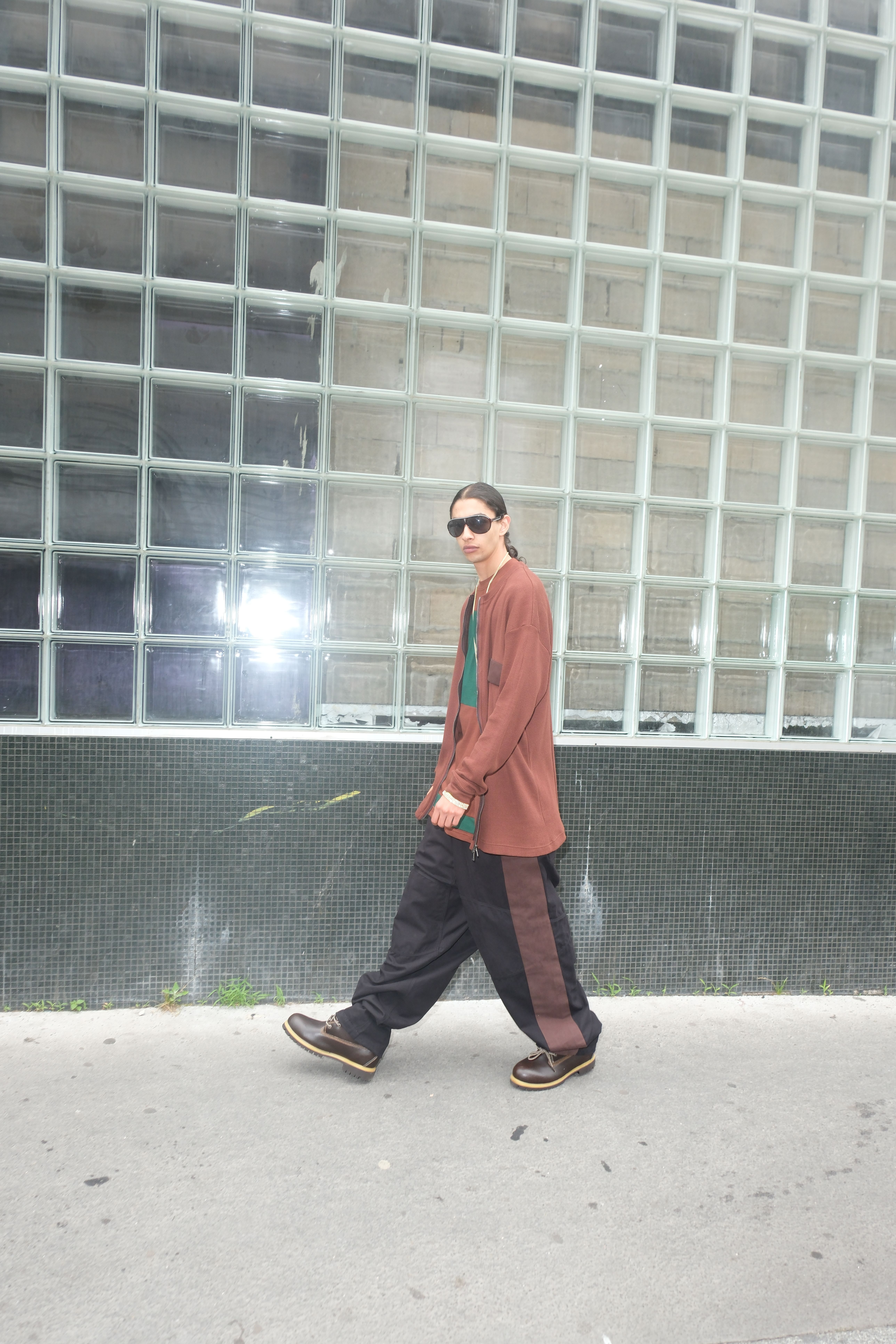 LOGO ZIP UP, CONTRASTING PANELING TEE & TRACK TROUSERS