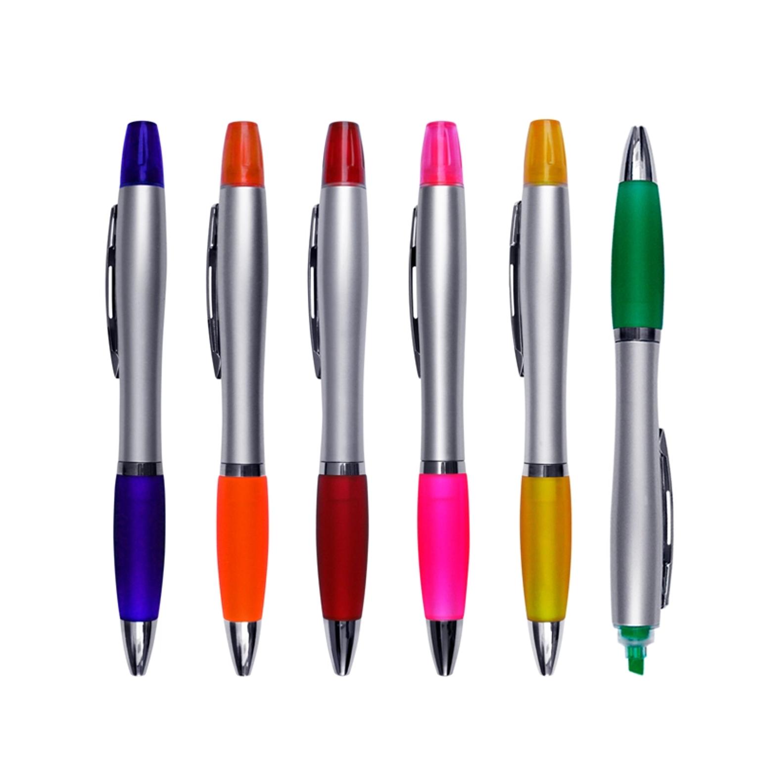 Imagen del producto: Lapicero Plástico Cromado Con Resaltador