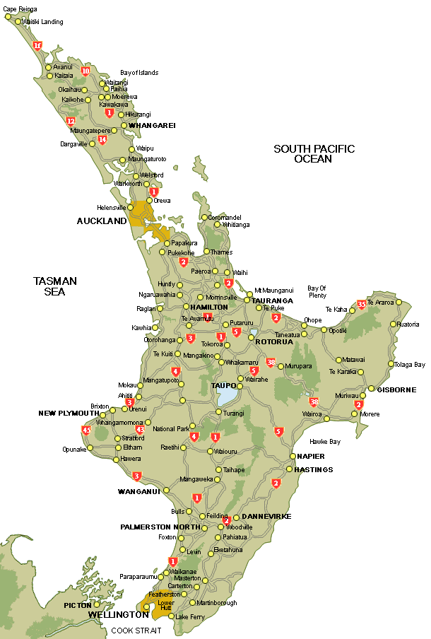 North Island Map