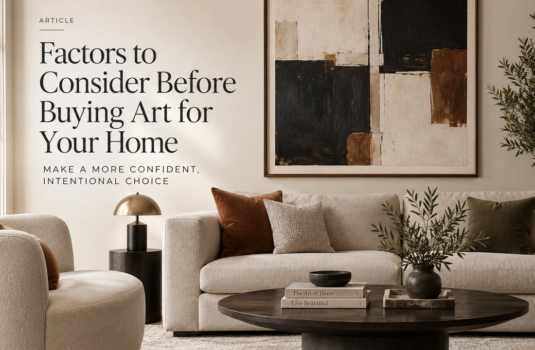 Image of a living room with art