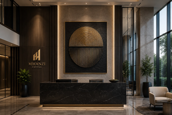 A textured neutral abstract with quiet movement and architectural depth.