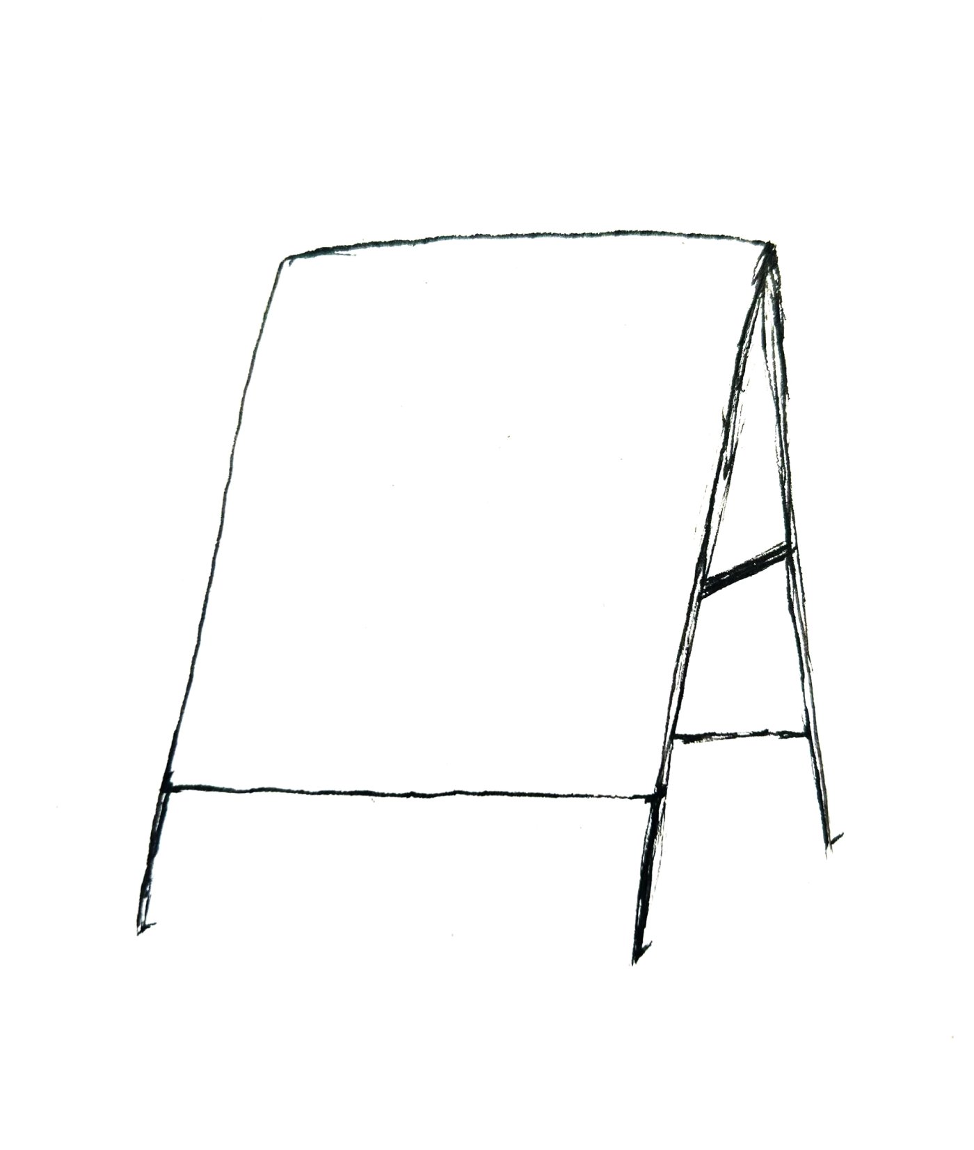 Illustration of A-frame / sandwich board