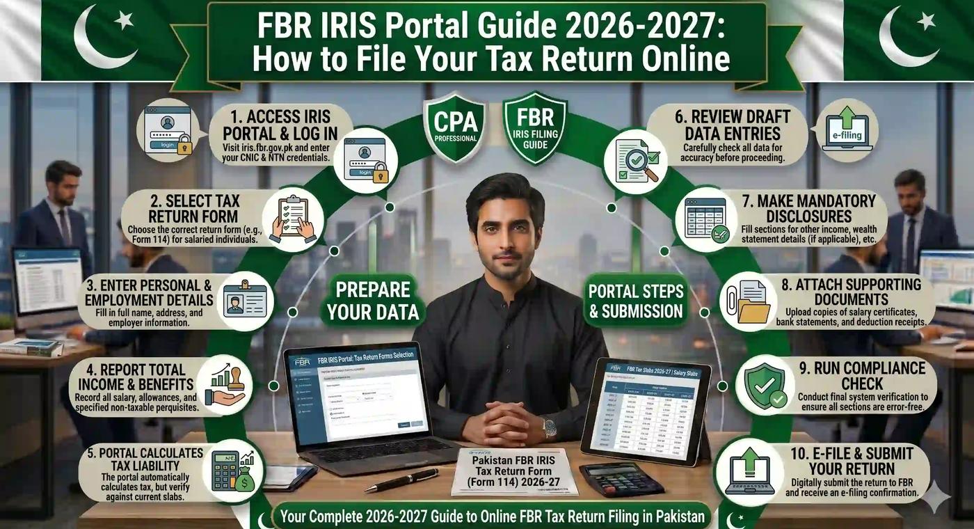 FBR IRIS Portal Guide 2026-2027 How to File Your Tax Return Online