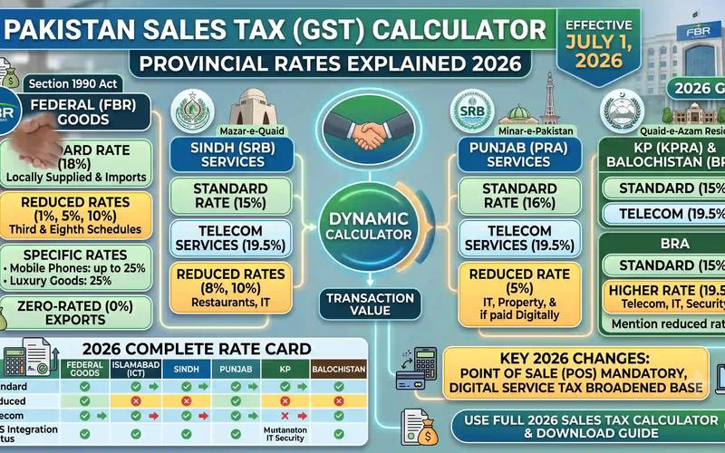 Pakistan Sales Tax Calculator GST Rates by Province Explained 2026