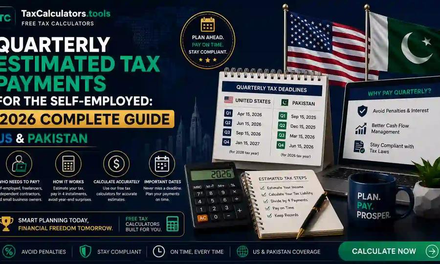 Quarterly Estimated Tax Payments for the Self-Employed 2026 Complete Guide (US & Pakistan)