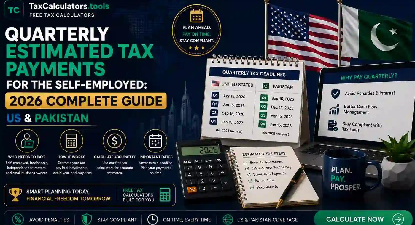 Quarterly Estimated Tax Payments for the Self-Employed 2026 Complete Guide (US & Pakistan)
