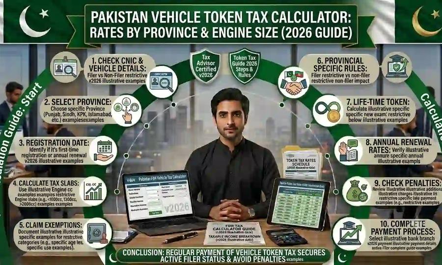 Pakistan Vehicle Token Tax Calculator Rates by Province & Engine Size (2026 Guide)